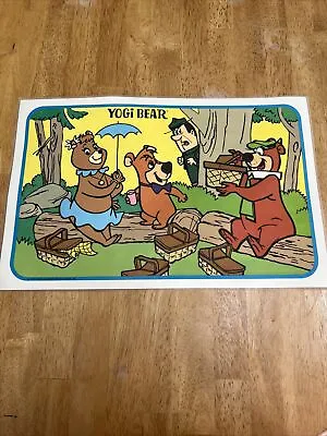 Vintage 1975 Yogi Bear Placemat  Hanna Barbera Boo Boo Yogi Bear • $25