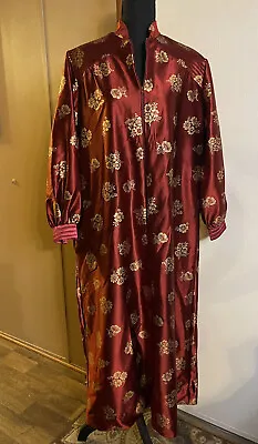 Regal Rose Womens Vintage Front Zip Long Robe Size Medium • £12.53