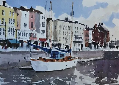 Beautiful Ken Hayes Original Watercolour Painting Boats At Ramsgate Kent • £69