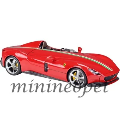 Bburago Signature Series Ferrari Monza Sp1  1/18 Diecast Model Car Red 18-16909 • $64.97