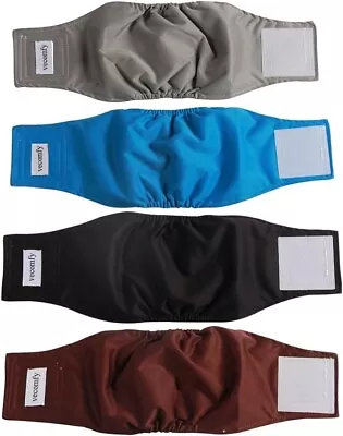 Vecomfy Washable Belly Bands For Male Dogs 4 PackPremium Reusable XXL • $15