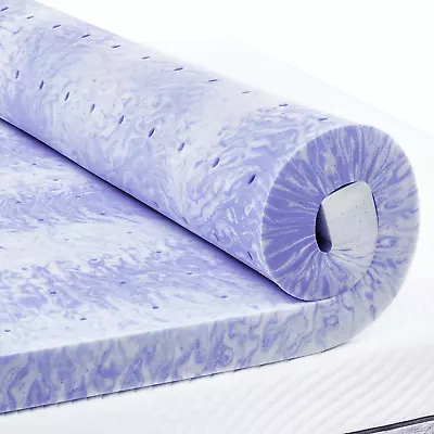 PERLECARE 2 Inch Memory Foam Mattress Topper Queen Cooling Gel Infused Mattress • $77.11