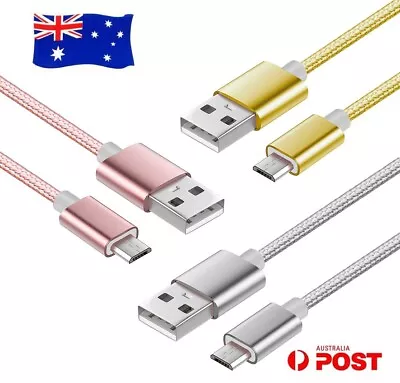 Colourful 2M USB Micro USB V8 Sync Charge Cable For ZTE Blade V Plus V6 V2 S6 AU • $12.50