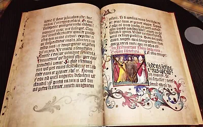 Medieval 1500's Facsimile Manuscript Pannonhalmi Evangelistarium Leather 868/950 • $149.99