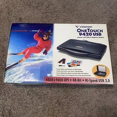 Visioneer One Touch 9420 USB Scanner With Slide & Negative Adapter BRAND NEW! • $64.99