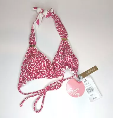 Sofia By Vix Vintage Y2K Reversible Triangle Bikini Top Size Large. NWT    • $12.95