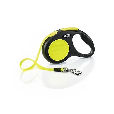 £11.73 • Buy Flexi New Neon Tape S Yellow Dog Leash 5m 1-15kg (16ft 1-33lbs)