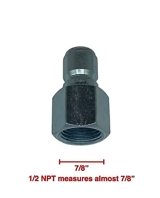 P Washer QC Plug Quick Connect 1/2 NPT Female (1/2 NPT Measures 7/8 Inch) • $10.87