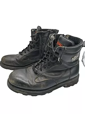 Harley Davidson Mens Size 13 Boots Motorcycle Biker Lace Zipper Man Made Leather • $26.70