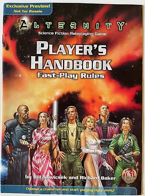 Alternity Player's Handbook/Game Master Guide Exclusive Preview (1998) TSR • $8.96