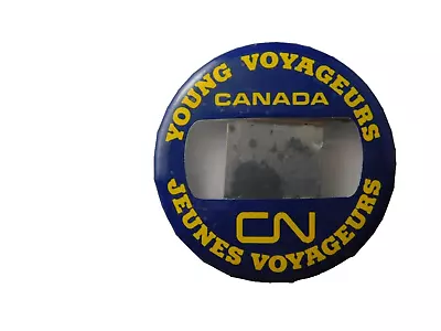 Canadian National Railroad Cn Rail Young Voyageurs Vintage Button Name Tag Pin • $5.82