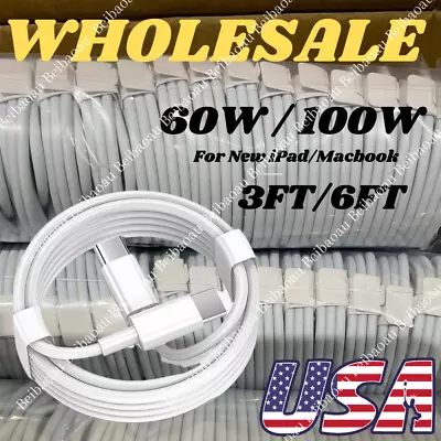 60W/100W Type C To USB C Cable Fast Cord For IPad Mini/Macbook Pro/iPhone 15 Lot • $353.80