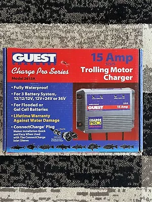 Guest On-Board Battery Charger 15A / 12V 24V 36 V - 3 Bank 5/5/5 NOS 2613A • $129