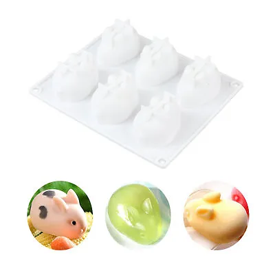 Silicone Rabbit Cake Chocolate Gummy Mold Ice Cube Tray Candy Cookies Mould Tool • $9.83