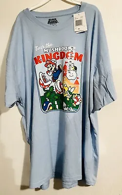 Super Mario Brothers Blue Licensed Tour The Mushroom Kingdom T-Shirt Size XXL • $10.99