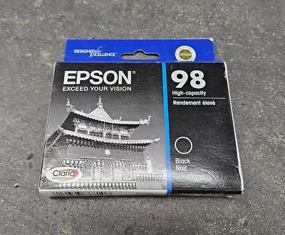 Epson T098120 Genuine Ink Cartridge Epson 98 Black Ink T0981 In Box 2015 Exp • $15.99