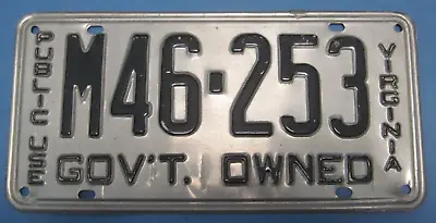Public Use License Plate From Virginia 1960's To 1970's  Municipal Owned • $20