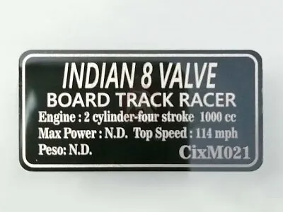 Cix Models 1/35 Metal Placard For Indian 8-valve Motorcycle (CIXM021) CIXM021P • $18.95