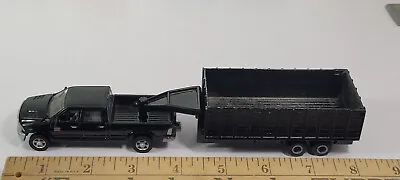 Ram Quad Cab Black 3500 Pickup Truck With Dump Trailer ERTL Rare Vintage Dodge • $21.44