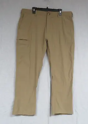 Union Bay Tech Mens Pants 40x30 Tan Zip Pockets Elastic Waist • $22.50