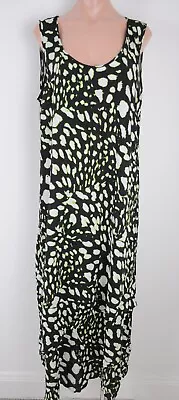 Autograph Dress Womens Plus Size 18 Green Black White Maxi Sleeveless New • $28