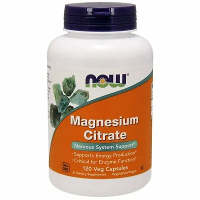 £15.99 • Buy Now Foods, Magnesium Citrate, 120 Vcaps -NEW STOCK