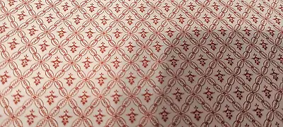 Vintage Dollhouse Wallpaper 11 Sheets Victorian Red Diamond Floral Design • $22.19