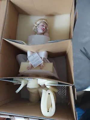Franklin Mint Heirloom Porcelain Marilyn Monroe Doll Seven Year Itch Edition • £165