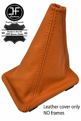 Orange Top Grain Real Leather Shift Boot Fits Vw Golf Mk1 Rabbit Jetta Cabrio • $71.77