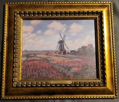 Vintage Claude Monet 1840- 1926 Oil Painting Windmill 13.5  X 11.25  • $89.99