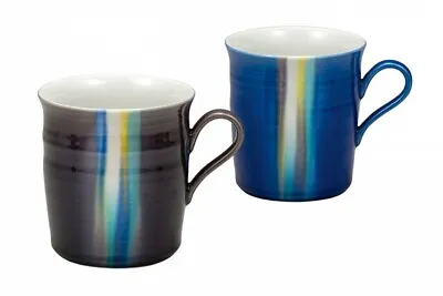 Pair Kutani Yaki Ware Mug Tea Coffee Cup Set Of 2 Yusai Hakiho Kiln • $651.10
