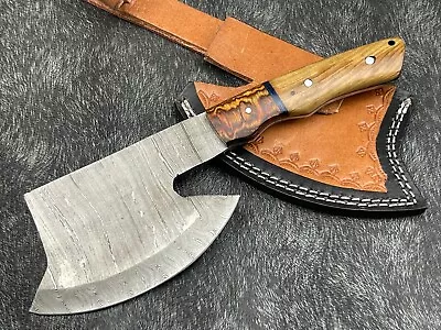 Custom Hand Made DAMASCUS STEEL Cleaver KNIFE Chopper Knife W/L/Sheath BL-1972 • $34.99