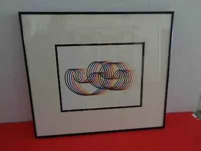 Yaacov Agam Signed & Numbered 151/270  Swirls II  Colored Lithograph (9 By 11 ) • $450