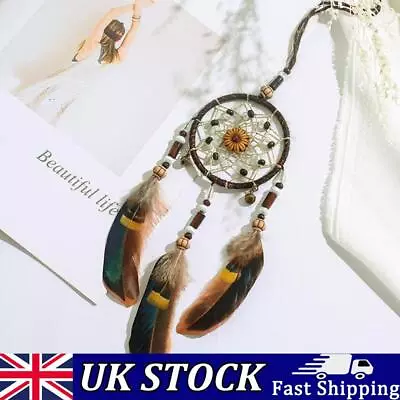 Feathers Craft Dream Catcher Net Handmade Dreamcatcher Car Home Decoration • £5.89