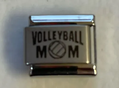 Volleyball Mom Italian Charm Bracelet Link 9mm Stainless Steel • $5.99