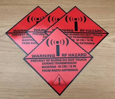 Humvee Military Radio HAM RF Hazard Warning Decals Set Of Four • $17