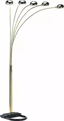 Adjustable 5 Arm Arch Arching Dimmer Switch Tall Floor Lamp Light Gold 84''H • $189.99