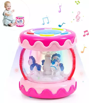 Baby Toys 12 18 Months Unicorn Carousel Rotating Projector Light Up Toys With 1 • £17.50