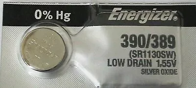 1 X ENERGIZER SR1130SW 390-389 Silver Oxide 1.55v Watch Battery Aussie Stock • $5.29