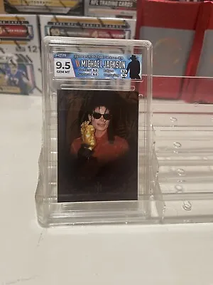 SUPER RARE GRADED HGA 9.5 PANINI Michael Jackson “KING OF POP” Legend Card POP 1 • $110