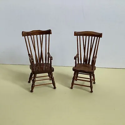 £11 • Buy 1:12 Scale Dolls House Windsor Kitchen Fireside Chair X 2