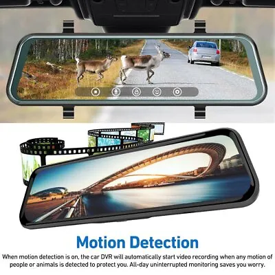 $43.73 • Buy 10  HD 1080P Dual Lens Car DVR Dash Cam Video Camera Recorder Rearview Mirror