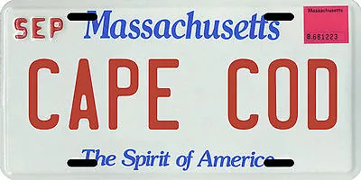 Cape Cod Massachusetts Aluminum MA License Plate  • $14.95