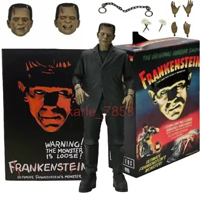 NECA Universal Monsters Frankenstein's 7'' PVC Action Figure Model Scebes Toy • £26.78