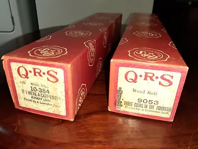 QRS Piano Word Rolls If I Were A Carpenter 10-384 & Three Coins In A Fountain • $16.50