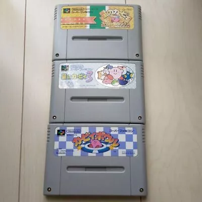 Lot 3 Kirby Super Deluxe Kirby's Dream Land 3 Kirby Bowl Nintendo Super Famicom • $82.45