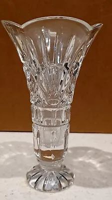 SHANNON BY GODINGER Crystal Freedom Vase Glass Tall  Sticker Ireland Czech Tulip • $19.99
