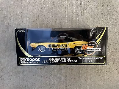 2002 Ertl Don Carlton Motown Missle 1971 Dodge Challenger 50 Years Hemi 1:18 New • $125