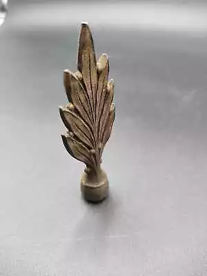 Vtg. 4  Cast Metal Brass Finish Ornate Floral Leaf Pattern Regency Lamp Finial • $17.21
