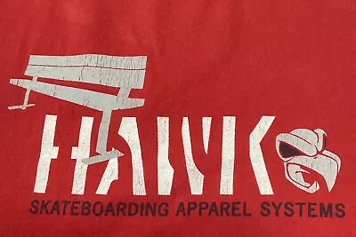 Vintage Tony HAWK Skateboarding Apparel Systems T Shirt Skateboard Size XL Red • $26.50